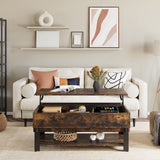 Modern Lift Top Coffee Table with Storage for Living Room Wodden Lift Tabletop