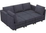 Modular Sectional Sleeper with Storage Ottoman Corduroy Sectional Couch with Chaise