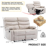 Loveseat Recliner Sofa, Small Sofa Couch, PU Leather Reclining Sofa 2