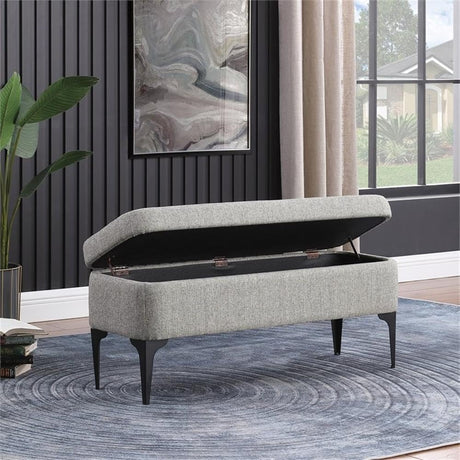 Upholstered Metal Leg Home Décor Living Room & Entryway Storage-Benches