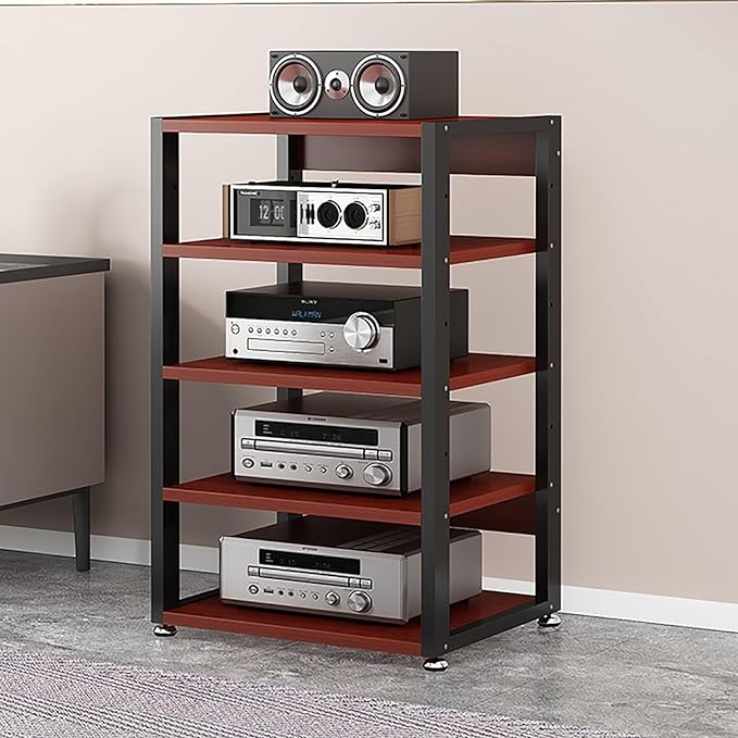Media Cabinet Stand Audio/Video Component Cabinet Stereo Rack Audio Tower