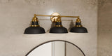 Huxley 3-Light Aged Brass Bath Light