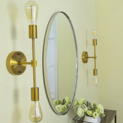 Oval Chrome Bathroom Mirror - 24x36 Inch Wall Mounted Vanity Mirror