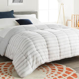 Reversible Down Alternative Comforter and Duvet Insert - All-Season Comforter - Box Stitched Comforter