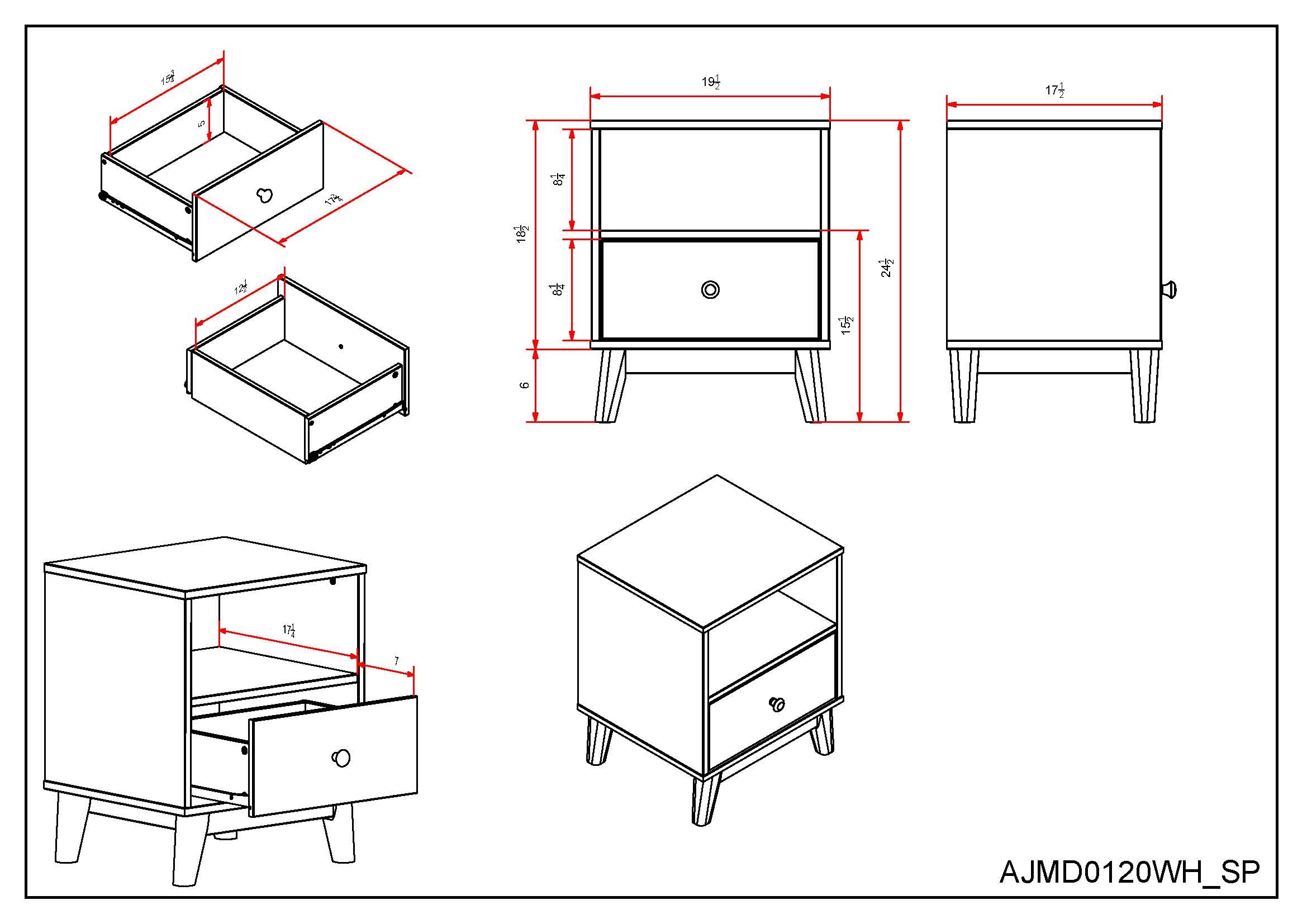 One Drawer Nightstand