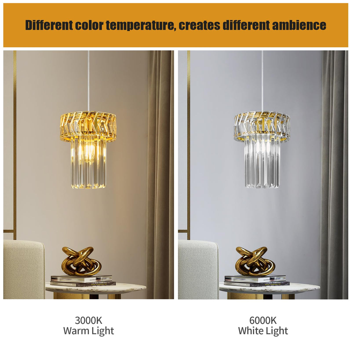 Modern Pendant Light Gold Pendant Lights Crystal Chandeliers Adjustable Pendant Lighting