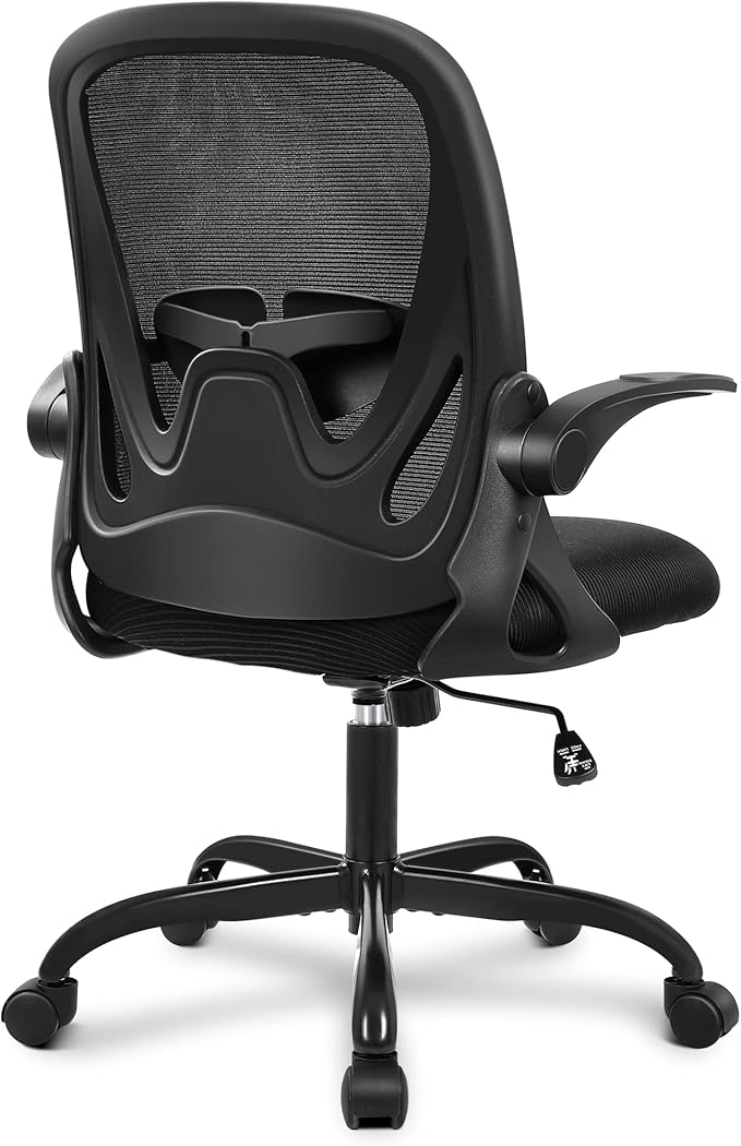 Office Chair Ergonomic Desk Chair with Flip up Armrests Swivel Breathable Desk Mesh