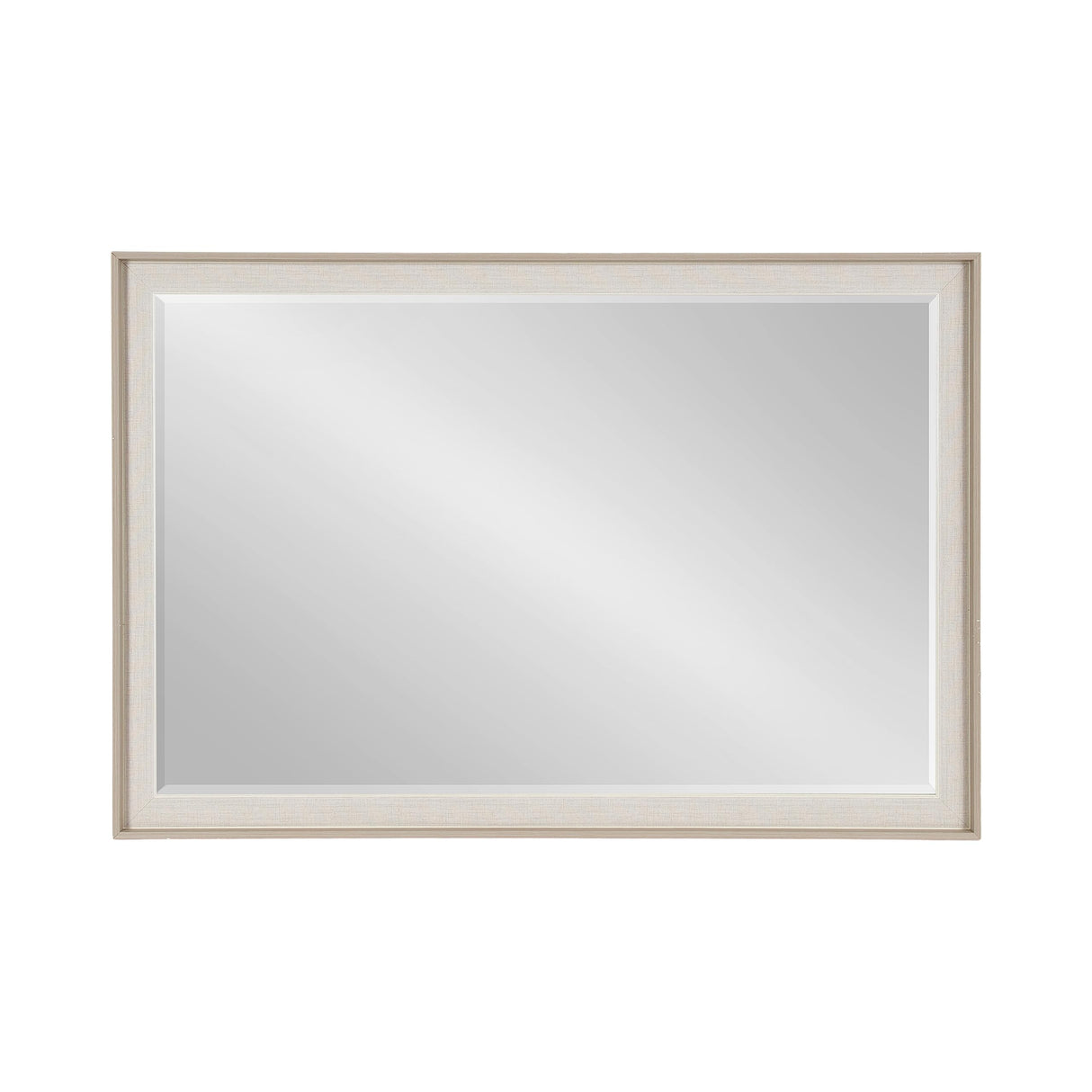 Kobert Transitional Rectangle Wall Mirror, 24 x 36, Tan