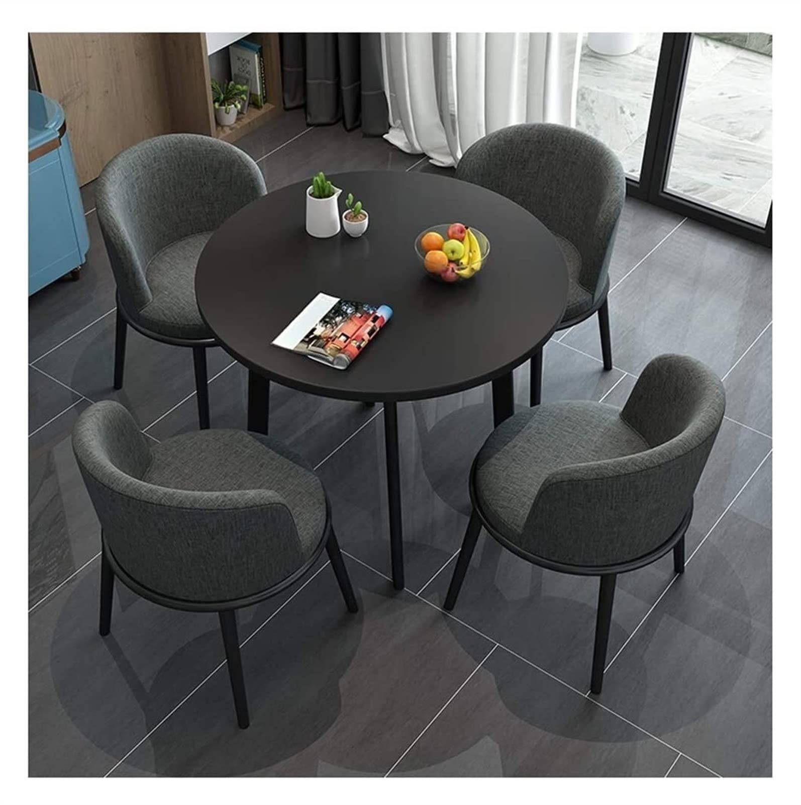 Office Conference Table Small Meeting Room Table, Round Table Space-Saving Furniture