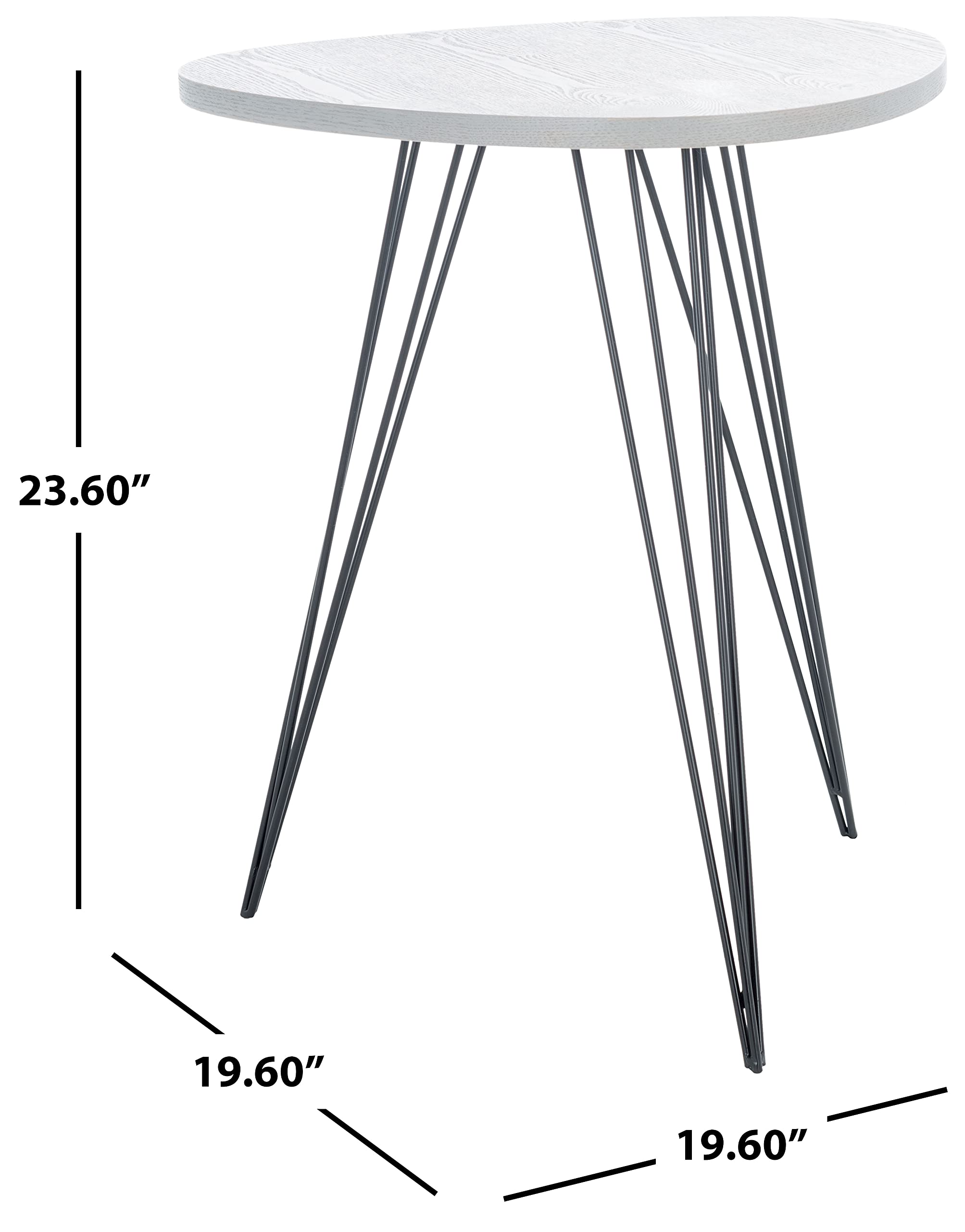 Home Collection Wolcott Mid-Century Modern Grey and Black Side Table