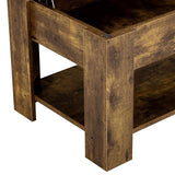 Rustic Coffee Table, Lift Up Coffee Table with Hidden Storage, Living Room Center Tables