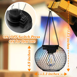 Solar Lantern Outdoor, Upgraded Hanging Lights Outdoor Garden Metal Lanterns Decorative