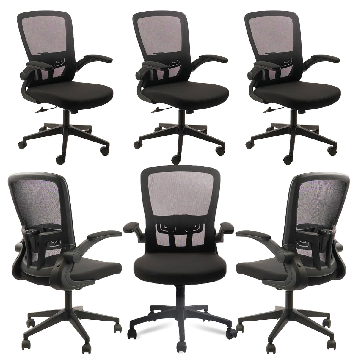 Desk Chairs with Wheels, Ergonomic Mesh Office Chair Adjustable Height