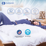 Serenity 700 Fill Power White Goose Down European Comforter - Hypoallergenic Fluffy, Lightweight Blanket Bedding - Made in The USA - King Size 102 x 86 Inches (Summer Weight, King)