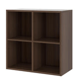 Bookcase, 4 Cube Open Storage Organizer Display Bookshelf, HOFB017
