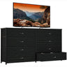 Wide Dresser with 8 Fabric Drawers, TV Entertainment Center with Storage