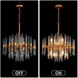 Modern Chandeliers,Crystal Chandelier,8 Light Round Pendant Light Width 19 inches