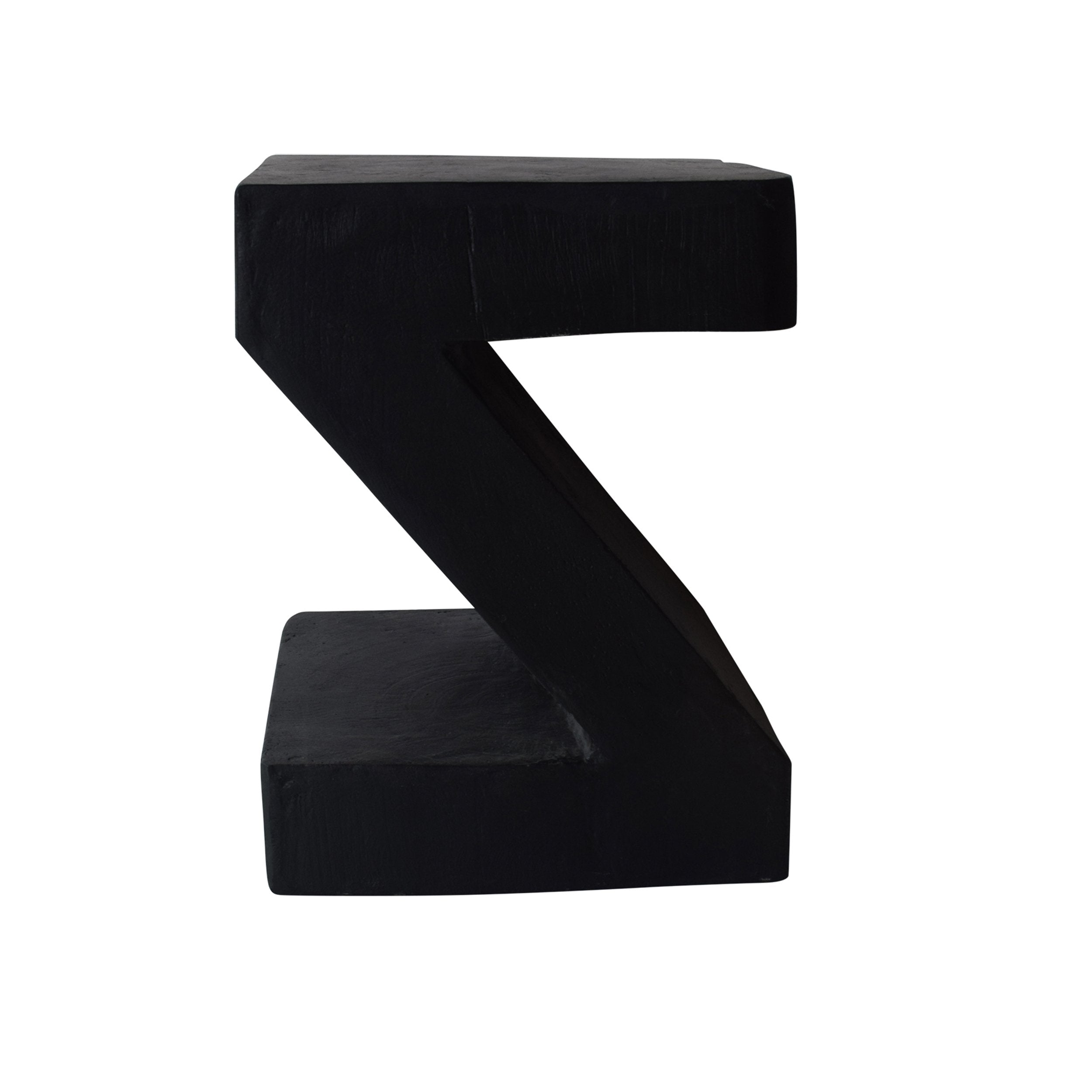 Jingle Outdoor Light-Weight Concrete Side Table, Black