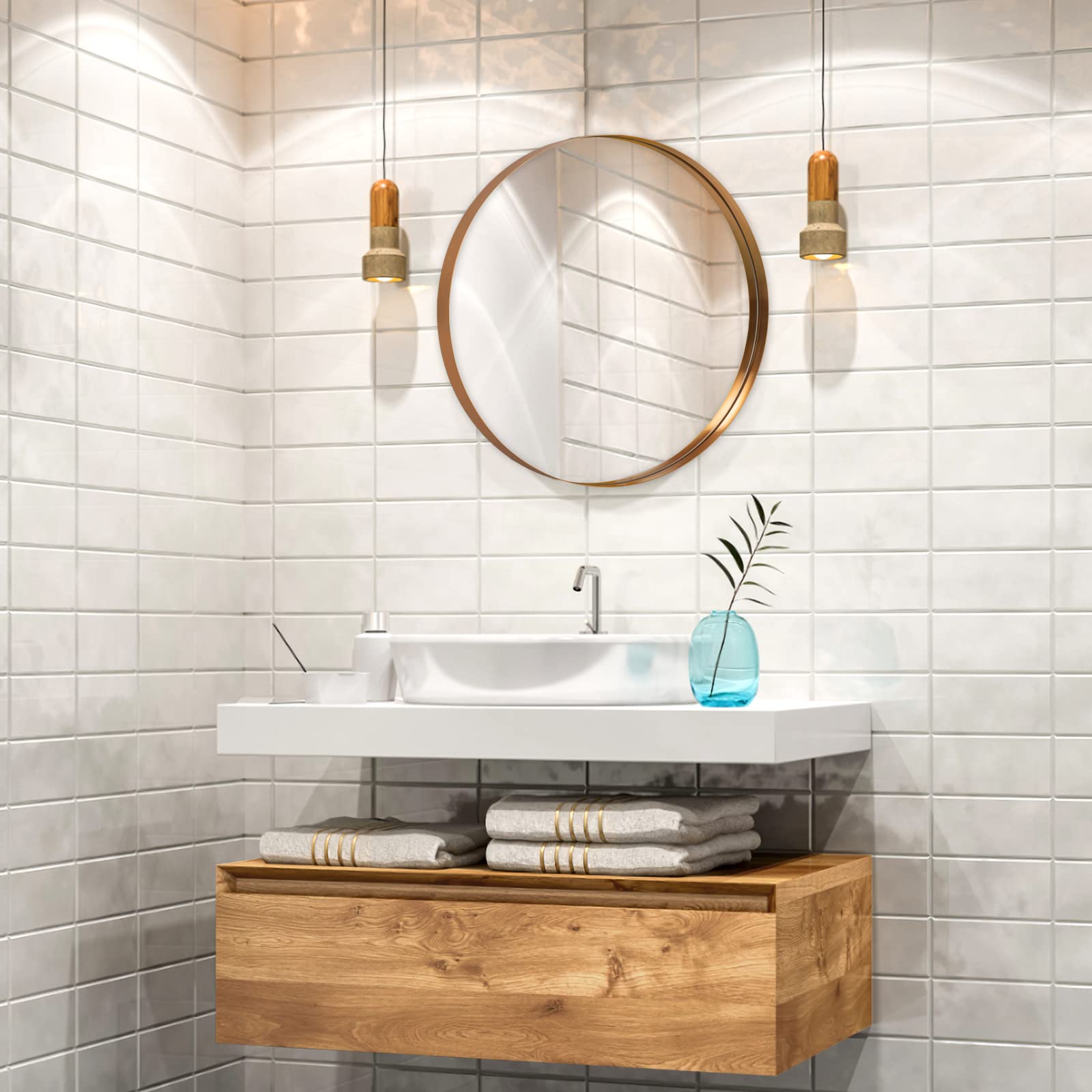 Round Mirror Gold Mirrors for Wall  Round Mirrors