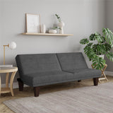 DHP Dillan Convertible Futon with Microfiber Upholstery, Grey