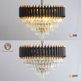 Modern American Pendant Diamond Crystal Chandelier -8 Bulbs