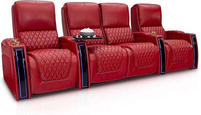 Apex Home Theater Seating - Living Room - Italian Leather - Power Recliner