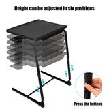 Adjustable TV Tray,TV Trays Table for Eating on Bed & Sofa,Folding Laptop Table