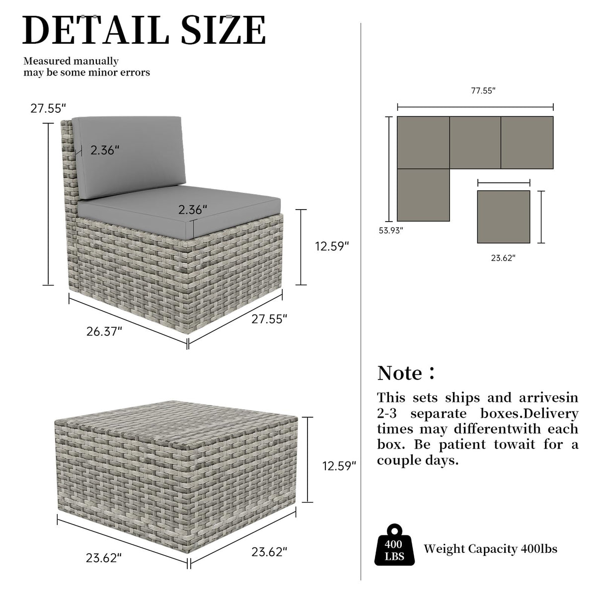 Outdoor Patio Furniture, Wicker Patio Conversation Set, Modular Patio Furniture Sets