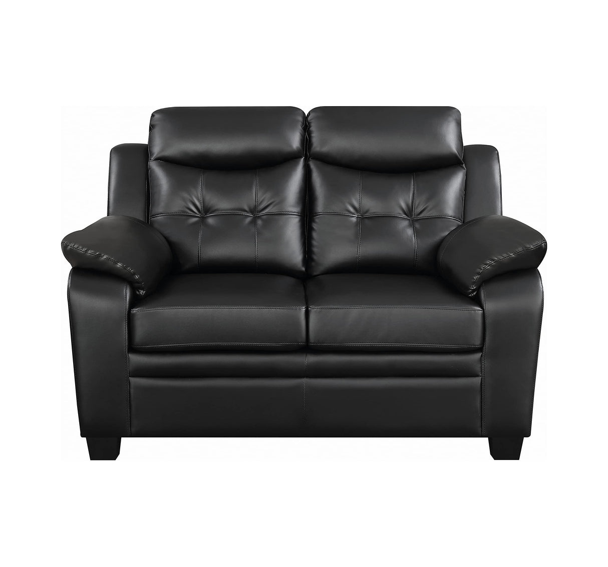 Finley Tufted Upholstered Loveseat Black