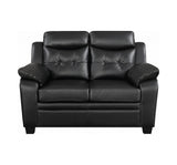 Finley Tufted Upholstered Loveseat Black