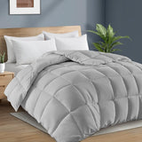 King Size Down Comforter - All Season Ultra Soft Goose Down & Feather Fiber Fill
