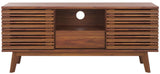 SAFAVIEH Home Collection ESMA Walnut Low Sideboard Media Stand Fits up to 60" Flatscreen TV
