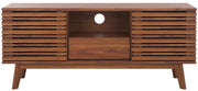 Home Collection ESMA Walnut Low Sideboard Media Stand Fits up to 60" Flatscreen TV