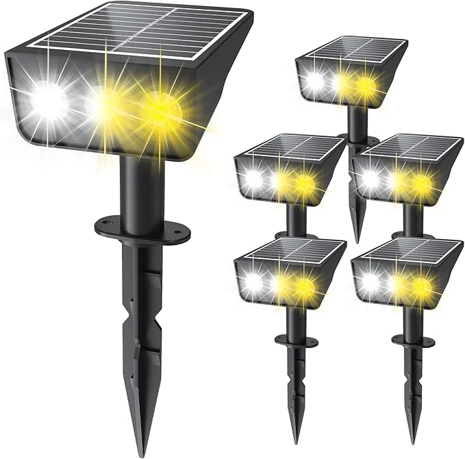 Solar spot Lights Outdoor IP65 Waterproof Solar spotlights 3 Lighting Modes Tree