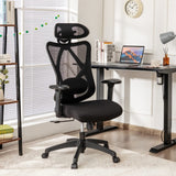 Ergonomic Office Chair with Adjustable Lumbar Support, Armrests and Headrest, High