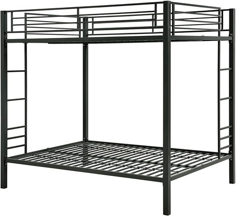 Full Kids Metal Bunk Bed, Silver