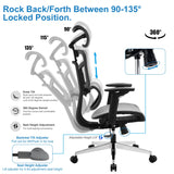 Ergonomic Office Chair High Back Home Office Desk Chairs, Adjustable Back