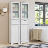 Bathroom Cabinet, Storage Cabinet with 2 Doors & 1 Drawer