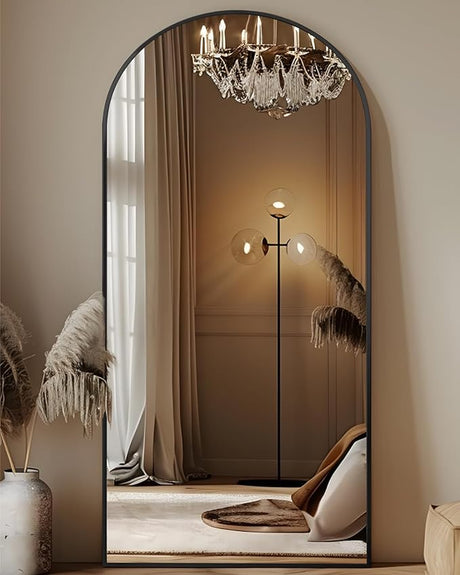 Full Length Mirror, 68"x26" Arched Floor Mirror, Glassless Mirror Full Length with Stand