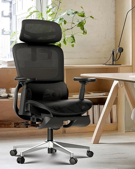 P2 Ergonomic Office Chair with 3D Lumbar Support & Footrest