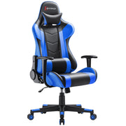 Ergonomic Gaming Chair with Lumbar Support - Blue Racing Style