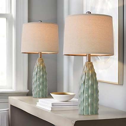 23.75 inch Modern Ceramic Lamps Set of 2