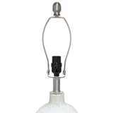 LT3322-WHT White and Brushed Nickel Glass Table Lamp