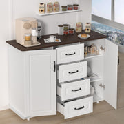 Cabinet, Kitchen Buffet Storage Cabinet, 47" Large Sideboard Buffet Storage Cabinet