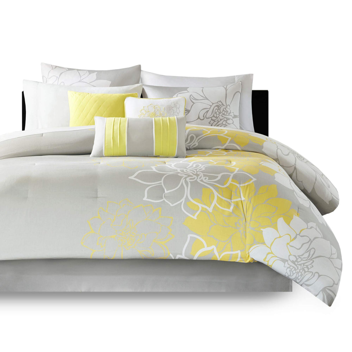 Lola Sateen Cotton Comforter Set-Casual Medallion Floral Design All Season