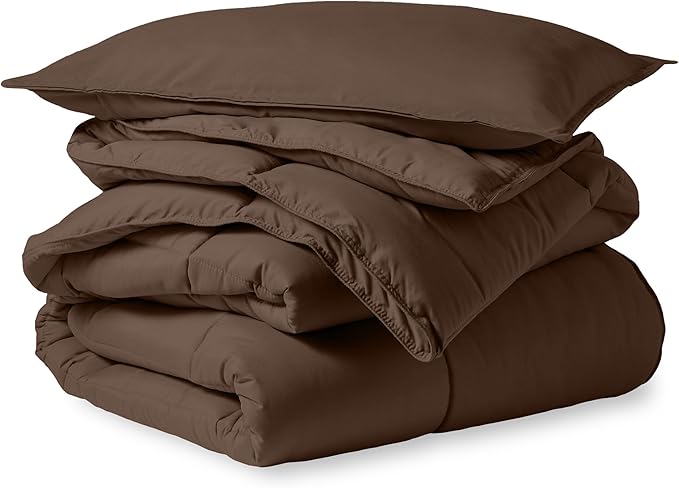 Comforter Set - Twin/Twin Extra Long Size - Ultra-Soft - Goose Down Alternative - Premium 1800 Series