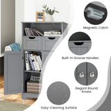 Bathroom Storage Cabinet, Freestanding Storage Organizer with 2 Drawers & Adjustable Shelf,