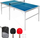 Mid-Size Table Tennis Game Set - Indoor/Outdoor Portable Table Tennis Game