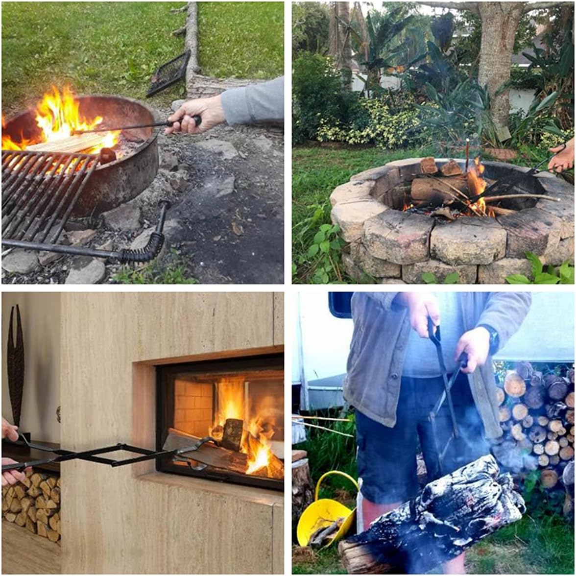 Heavy Duty 32 inch Long Campfire Bonfire Poker Stick 25 Inch Fireplace Tong