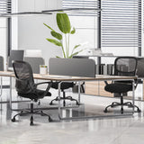 Mid Back Computer Ergonomic Mesh Desk with Larger Seat, Executive Height Adjustable